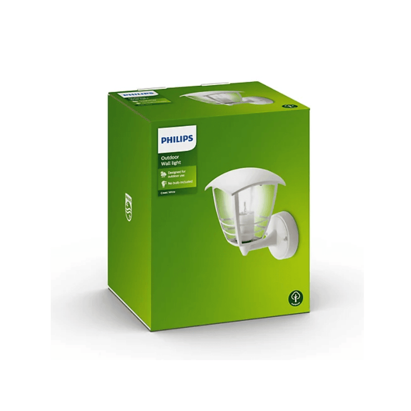 Philips Creek Wall Lantern White 1x60W 230V (up) - 915002789602 - 153803116, Image 3 of 3