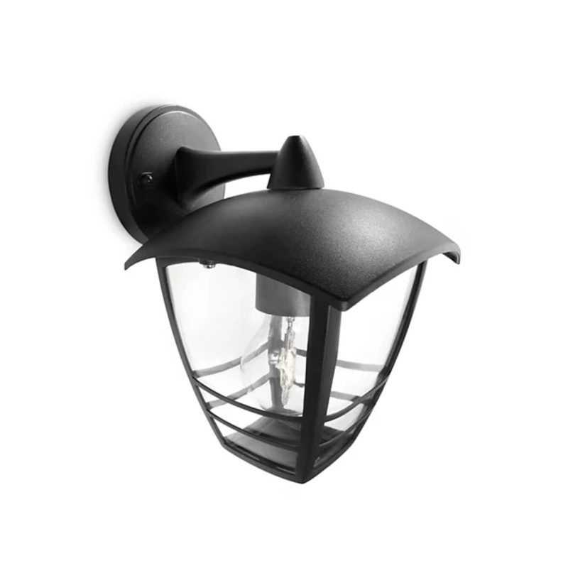 Philips Creek wall lantern black 1x60W 230V (down) - 915002789902 - 153813016, Image 2 of 3