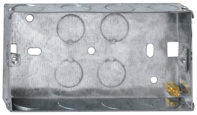 Deta 2 Gang 35mm Metal Back Box - DB165, Image 1 of 1