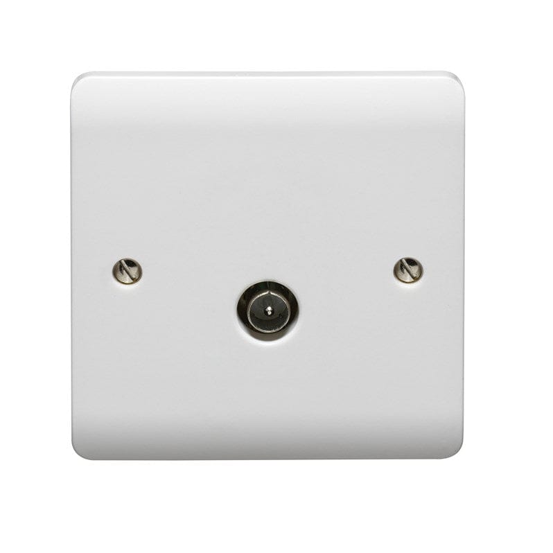 Crabtree Instinct 1 Gang TV Coaxial Socket - White  - CR1314, Image 1 of 1