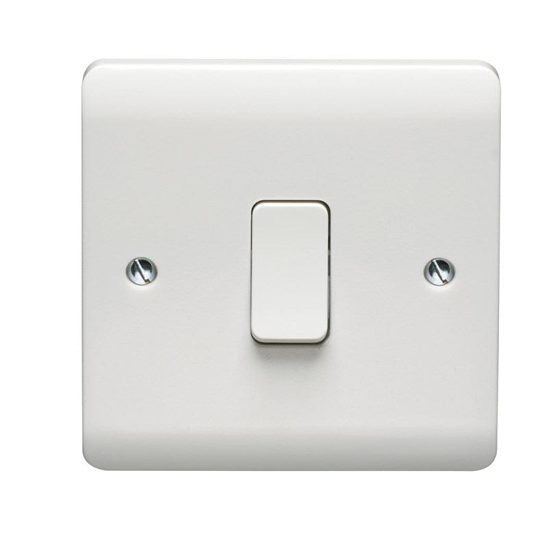 Crabtree Instinct 10AX 1 Gang 2 Way Light Switch - White  - CR1172, Image 1 of 1