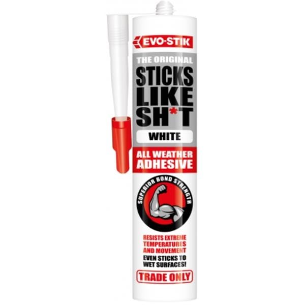 Evo-Stik Sticks Like Sh*t Grab Adhesive - 290ml - White  - 663589, Image 1 of 1