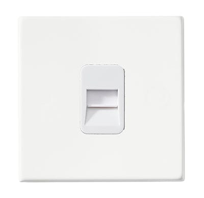 Hamilton Hartland G2 1 Gang Screwless Master Telephone Socket - Matt White  - 7G2MWTCMW, Image 1 of 1