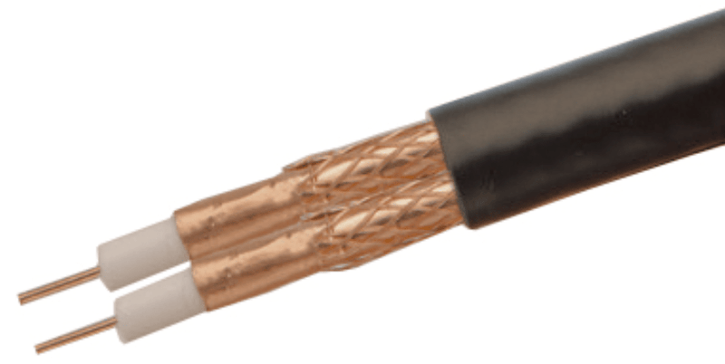 Deta Shotgun (Dual) DT100 Satellite Coax Cable 100m - Black - DT536BK, Image 1 of 1