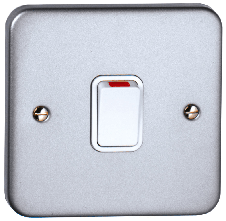 Deta Metal Clad 20A DP Switch & Back Box With Knockouts - M1213, Image 1 of 1