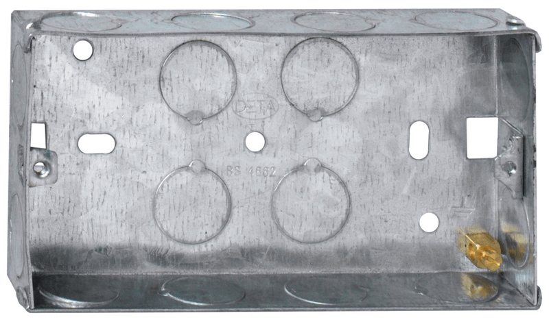 Deta 2 Gang 25mm Metal Back Box - DB163, Image 1 of 1