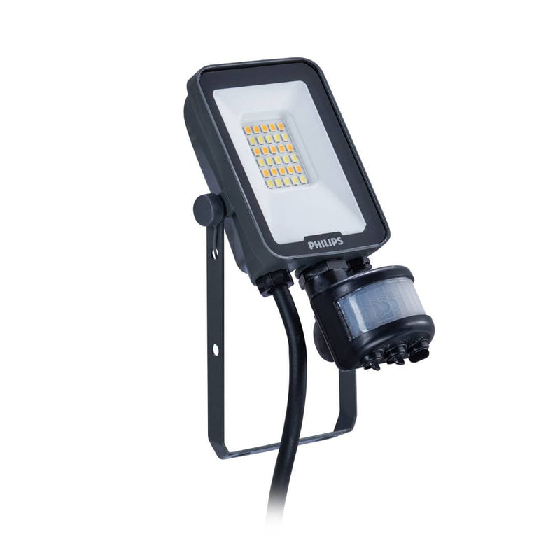 Philips Ledinaire Gen3 10W IP65 Floodlight Black, Colour Selectable with PIR, Image 1 of 1