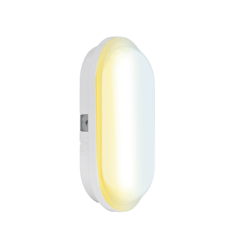 Aurora UtiliteCS 8W IP65 CCT Oval Bulkhead 3000/4000/6500K - White - AU-BH208CS, Image 1 of 1