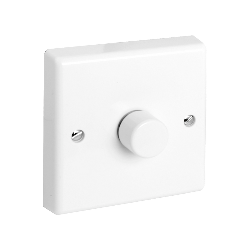 Aurora 1 Gang 2W 250VA Dimmer Switch White - AU-DSP251, Image 1 of 1