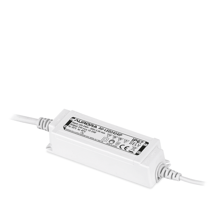 Aurora 24W 24V IP67 Non-Dimmable Constant Voltage LED Driver - AU-LED2424IP, Image 1 of 1