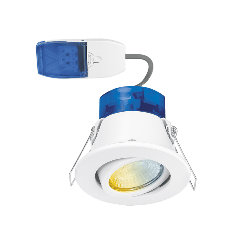 Aurora R6 4W/6W Dimmable IP65 CCT Downlight 3000/4000/5700K - White - AU-R62CWSFF, Image 1 of 1