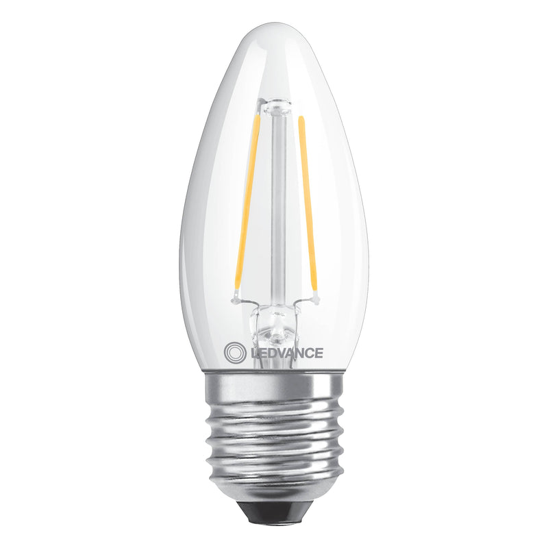 Ledvance 4.8W Dimmable Filament Candle E27, Very Warm White - 590670, Image 2 of 3