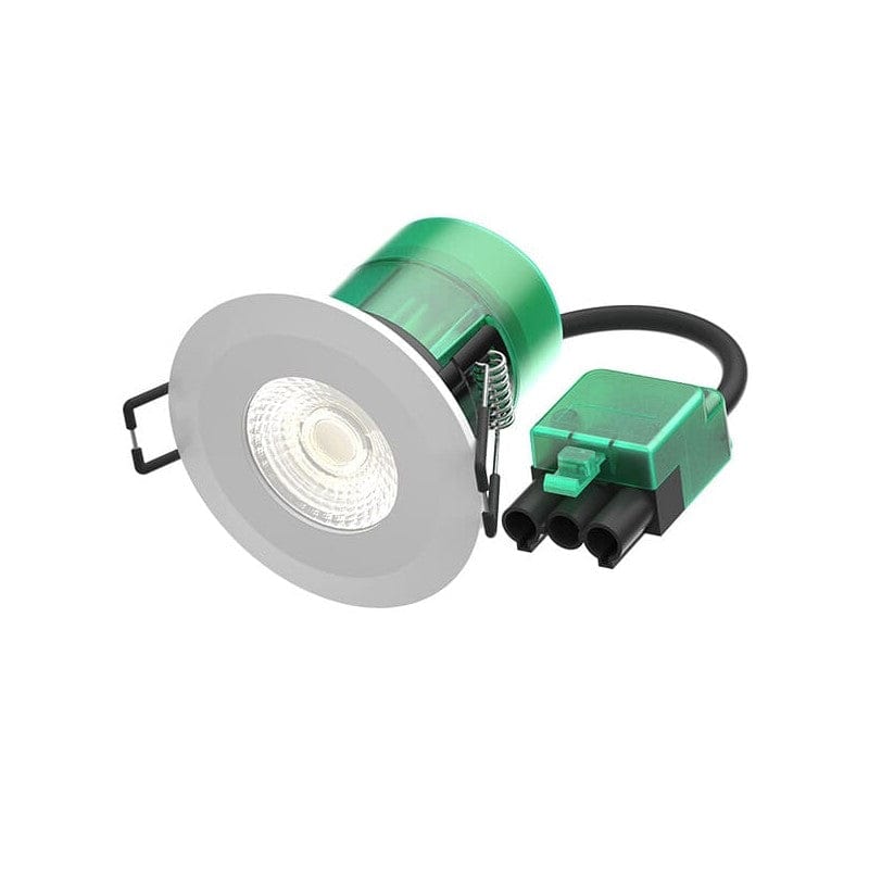 Bell Lighting 6W Firestay LED Integrated Fixed Downlight White & Satin Bezel 3000K - BL10497, Image 1 of 1