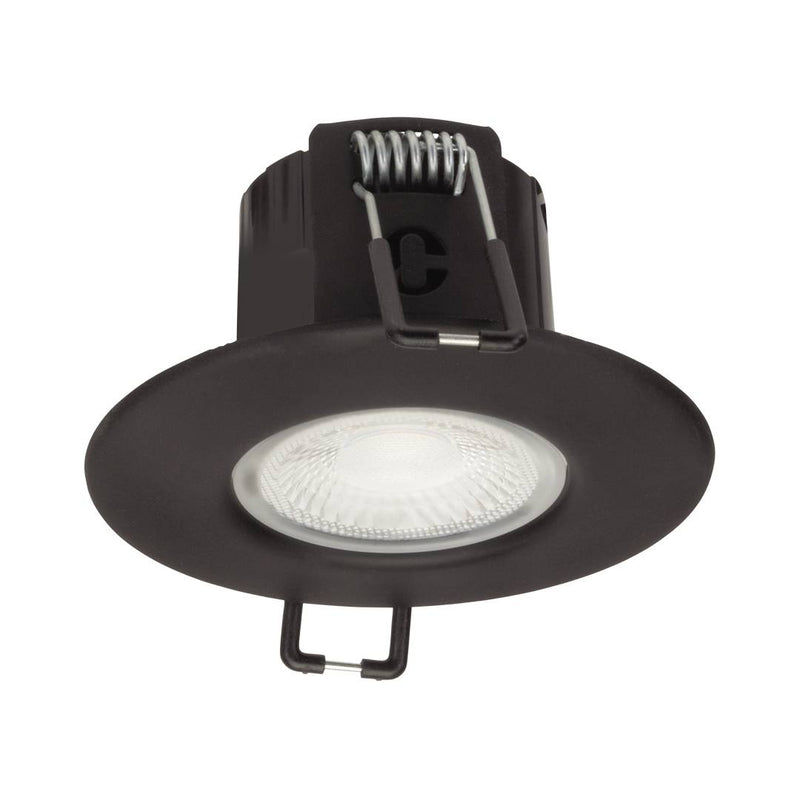 Collingwood H2 Lite 4.3W LED Downlight Warm White, Matt Black, Image 1 of 6