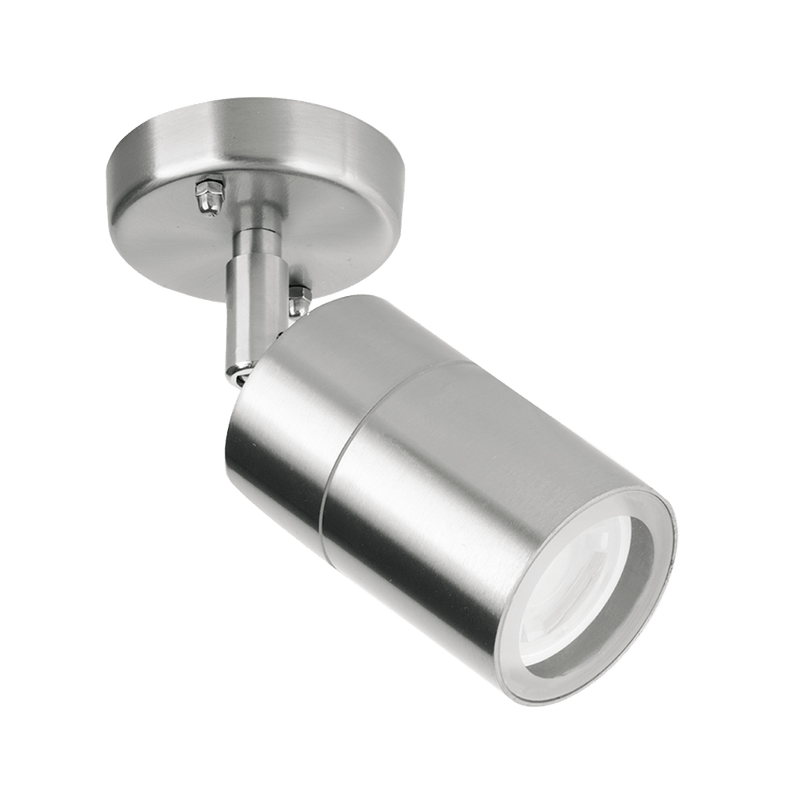 Aurora WallE IP44 Adjustable GU10 Wall Light - Stainless Steel - EN-WL1SS, Image 1 of 1