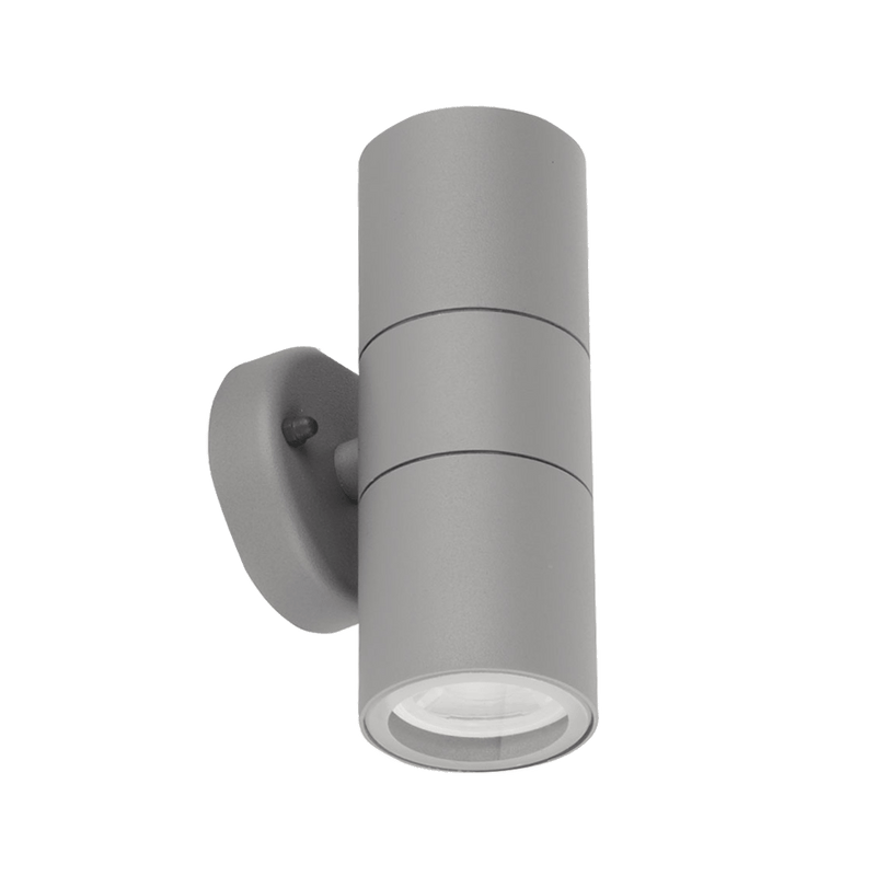 Aurora WallE IP44 Fixed Up/Down GU10 Wall Light - Grey - EN-WL2G, Image 1 of 1