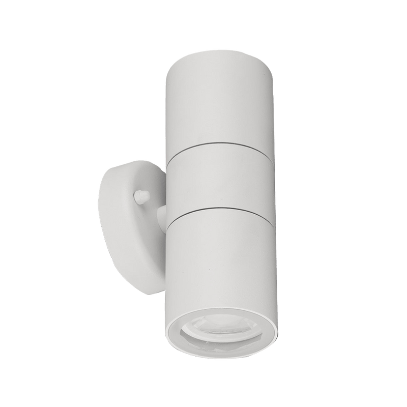 Aurora WallE IP44 Fixed Up/Down GU10 Wall Light - White - EN-WL2W, Image 1 of 1