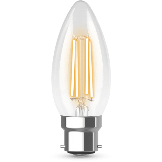 Kosnic 4.2W Dimmable Clear Filament Candle B22 2700K - FC4.2D-BC27, Image 1 of 1