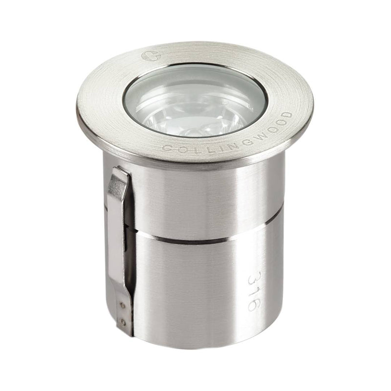 Collingwood Low Profile 38 Degree Stainless Steel Ground Light with 1w Warm White LED - GL019FWARMWHITE, Image 1 of 6