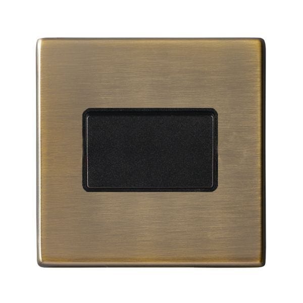 Hamilton Hartland CFX 10A 1 Gang Screwless TP Fan Isolator Switch - Antique Brass/Black Insert  - 79CTPBL-B, Image 1 of 1