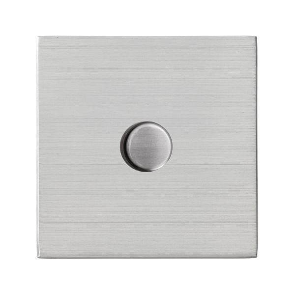 Hamilton Hartland G2 100W 1 Gang 2 Way Screwless Push Rotary LED Dimmer Switch - Satin Steel  - 7G241XLEDITB100, Image 1 of 1