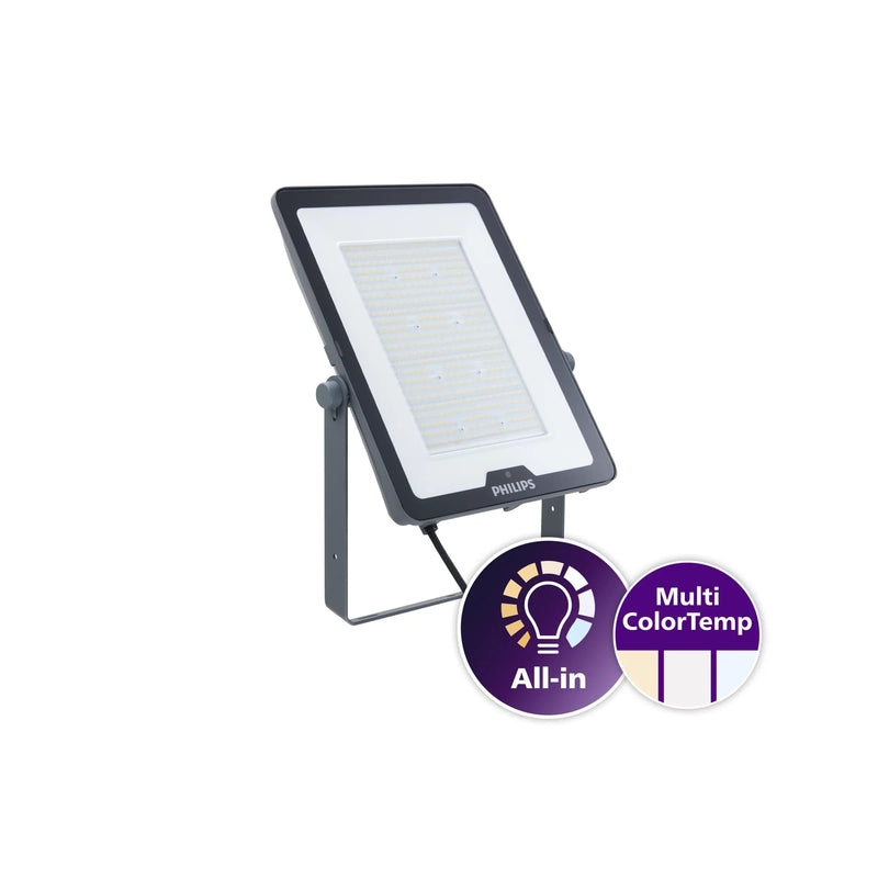 Philips Ledinaire Gen3 135W IP65 Asymetric Floodlight Black, Colour Selectable with Photocell, Image 1 of 1