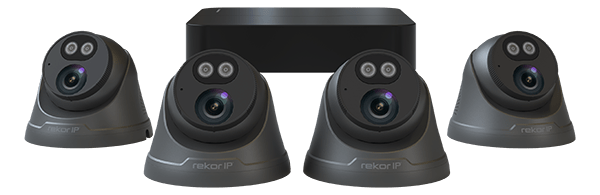 ESP Rekor 24/7 Rekor IP 24/7 IP Poe 2MP 4CH 4 Camera Dome Kit 1TB White - RC24KD4G, Image 1 of 1