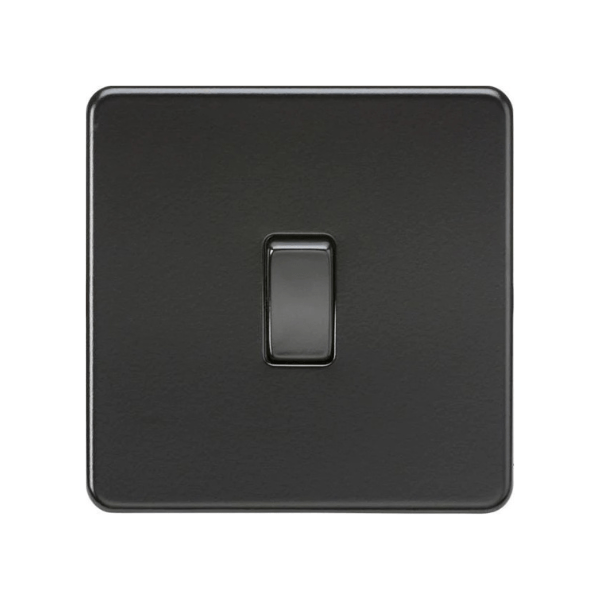 Knightsbridge Screwless 20A 1G DP Switch - Matt Black - SF8341MBB, Image 1 of 1