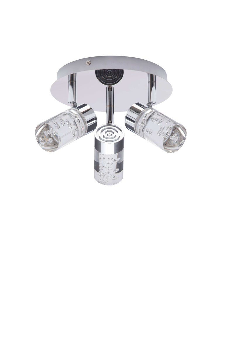 Forum Felix Bubble 15W 3 Plate Ceiling Light - Chrome - SPA-31735-CHR, Image 1 of 1