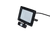 Robus HiLume 20W LED flood light with PIR, IP65, Black, 4000K, c/w 1m flex - RHL2040P-04