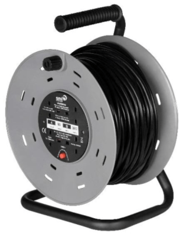 Deta 4 Gang 13A Cable Reel with Thermal Cutout 50m - 1.25mm2 - CTH5013, Image 1 of 1