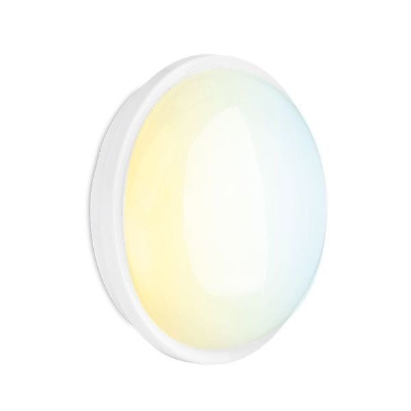 Aurora UtiliteCS 20W IP65 CCT Round Bulkhead 3000/4000/6500K - White - AU-BH120CS, Image 1 of 1