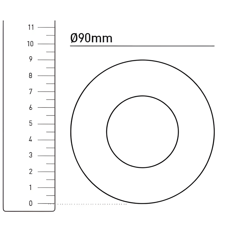 Collingwood H2 Twist and Lock Bezel, Matt White, Image 2 of 2