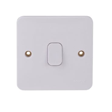 Schneider LWM 20AX Double Pole Switch with LED Grid mod White - GGBL2011, Image 1 of 3