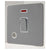 Schneider USFP 20A Switched Flex Outlet & Neon White Insert Polished Chrome - GU2414WPC