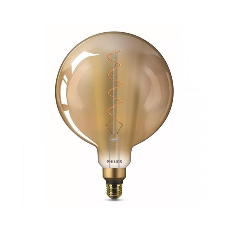 Philips 25W Vintage Gold LED E27 200mm Globe G200 - Amber Warm White - 929001817201, Image 1 of 1