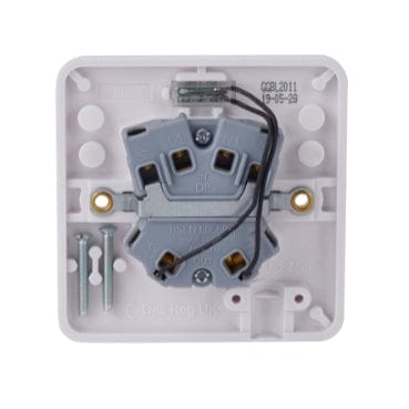 Schneider LWM 20AX Double Pole Switch with LED Grid mod White - GGBL2011, Image 2 of 3