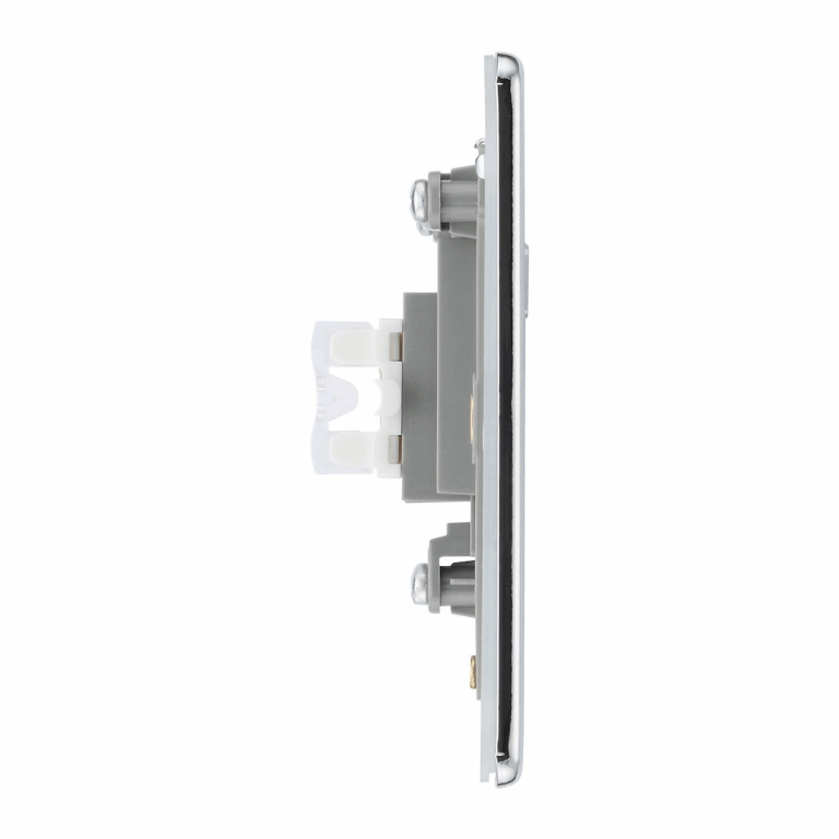 BG Flat Plate Polished Chrome Rj45 Data Skt 1G - FPCRJ451, Image 3 of 4