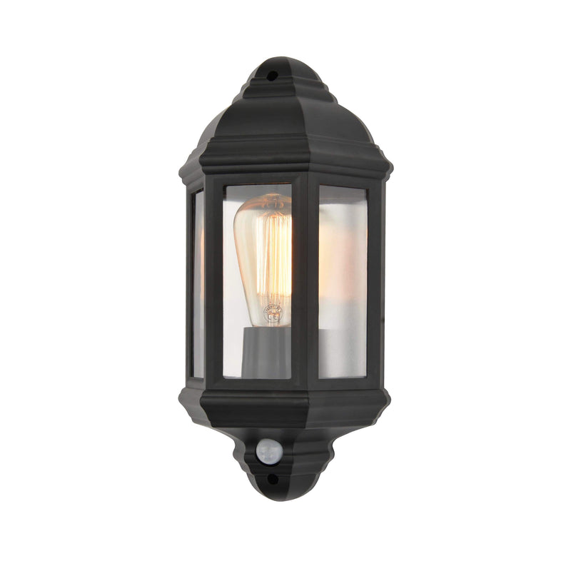 Forum Athena Half Wall Lantern with PIR - Black - CZ-26743-BLK, Image 1 of 1