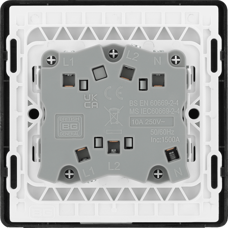 BG Evolve Matt Grey Fan Isolator Switch 10A Triple Pole - PCDMG15B, Image 6 of 6