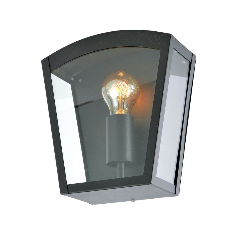 Forum Artemis Curve E27 Box Lantern - Black - ZN-20945-BLK, Image 1 of 1