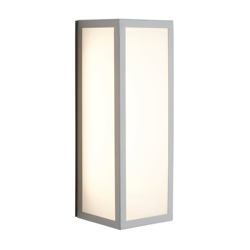 Forum Thetis Opal Glass Panel E27 Box Lantern - Silver - ZN-38354-SIL, Image 1 of 1