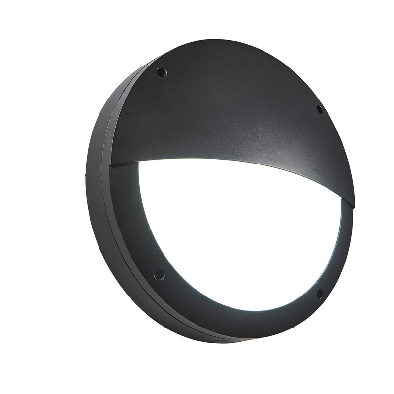 Forum Gigi Round Eyelid Bulkhead IP65 - Black - ZN-39746-BLK, Image 1 of 1