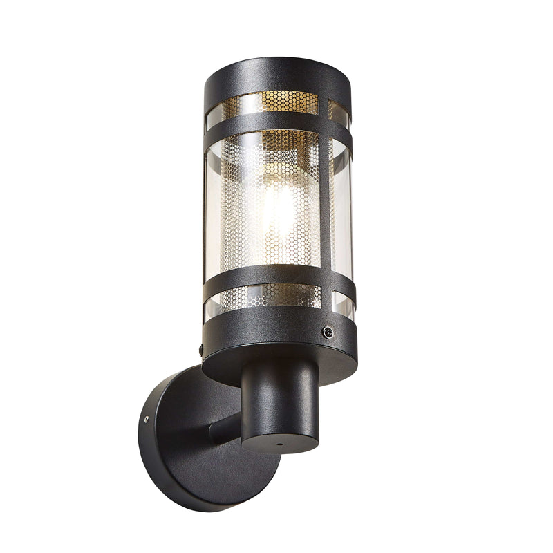 Forum Gada E27 Wall Light - Black with Stainless Steel Mesh - ZN-40004-BLK/SST, Image 1 of 1