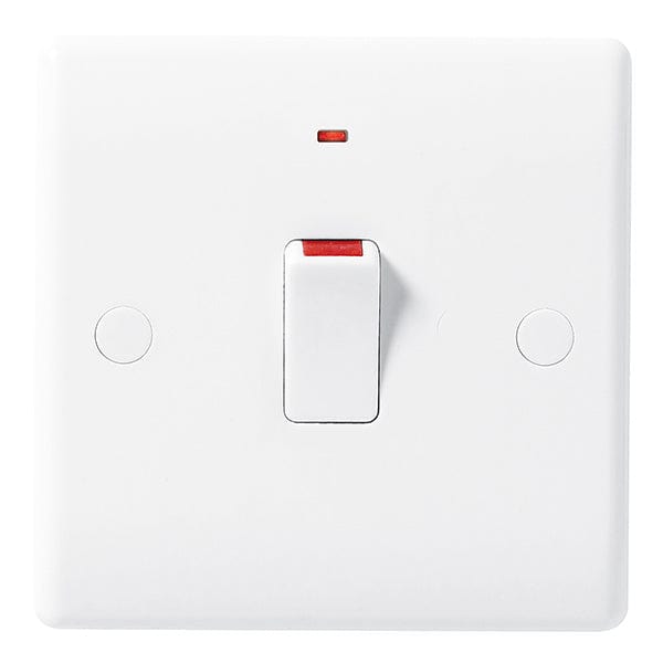 BG Nexus White Double Pole Switch With Indicator 20A - 831, Image 1 of 1