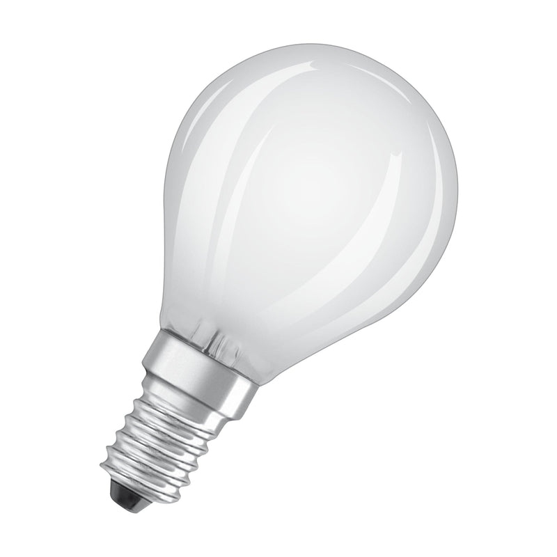 Osram 3W Parathom Frosted LED Globe Bulb E14/SES Dimmable Very Warm White - 288485-439252, Image 2 of 2