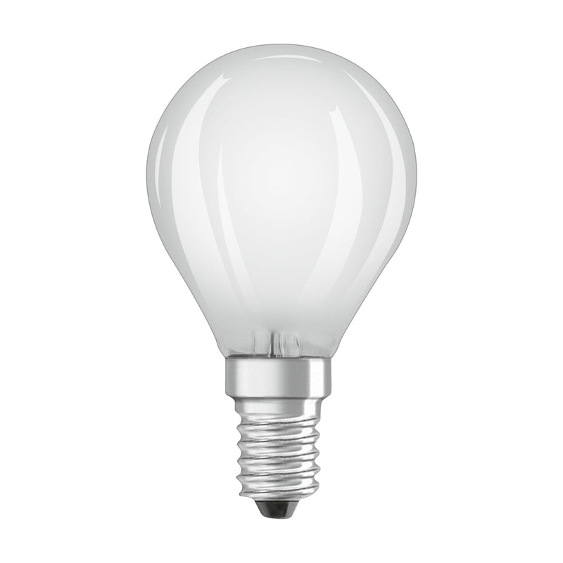 Osram 3W Parathom Frosted LED Globe Bulb E14/SES Dimmable Very Warm White - 288485-439252, Image 1 of 2