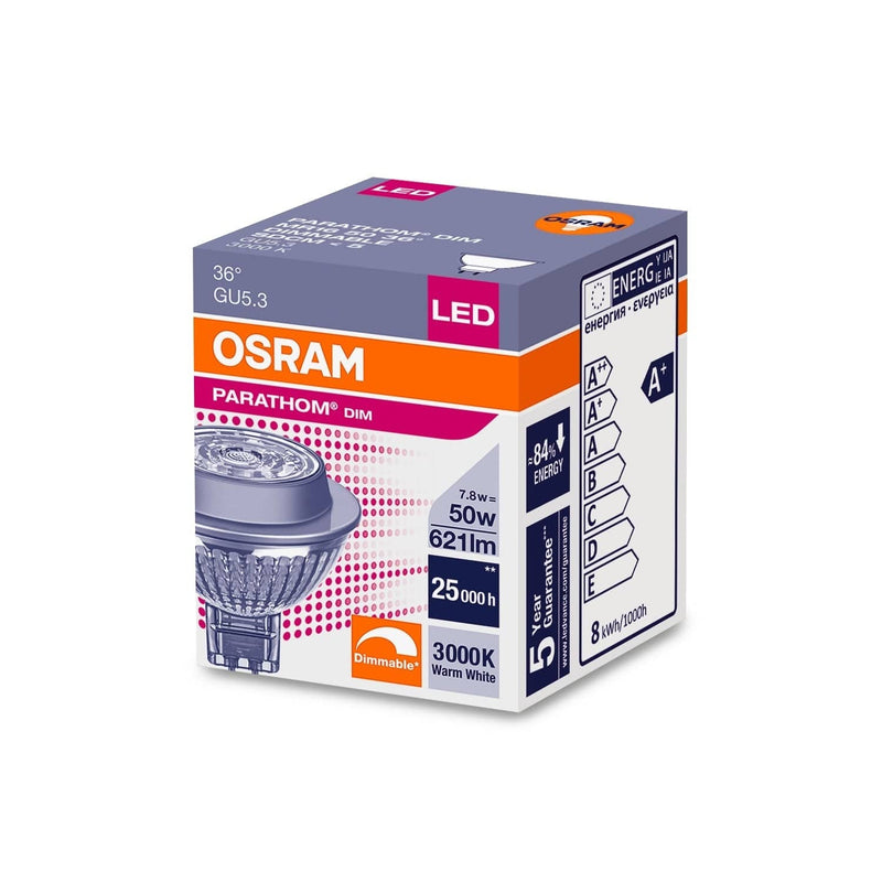 Osram-Ledvance 8W-50W Dimmable MR16 GU5.3 36°, 3000K - 609297-050497 - MR1650D830, Image 3 of 3