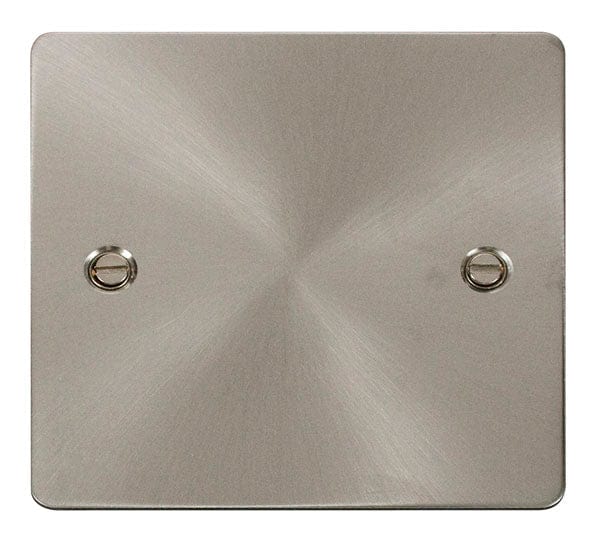 Click Scolmore Define 1 Gang Blank Plate - Brushed Stainless - FPBS060, Image 1 of 1